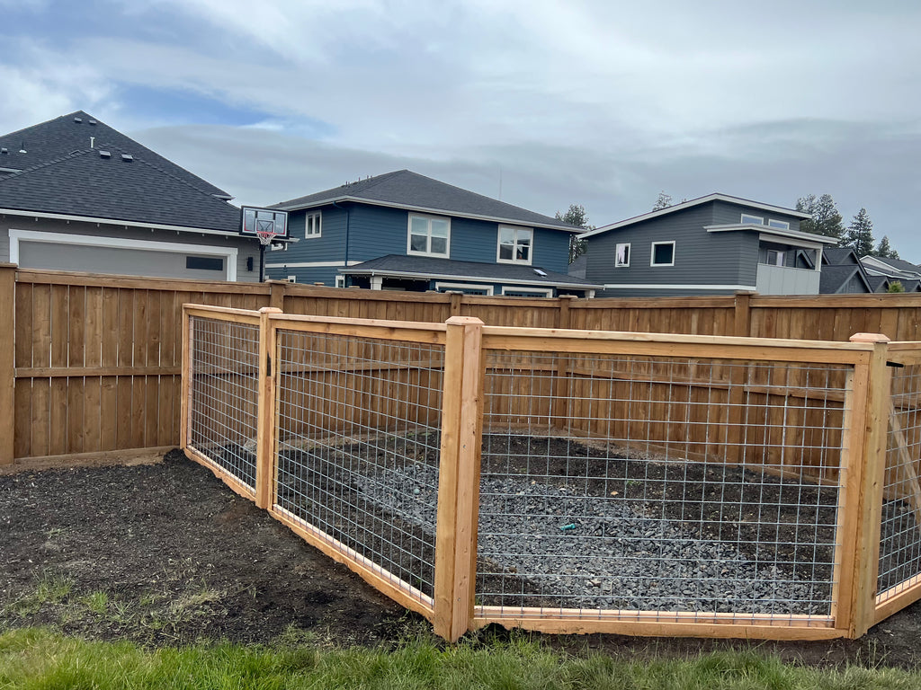Hog panel custom wood fencing